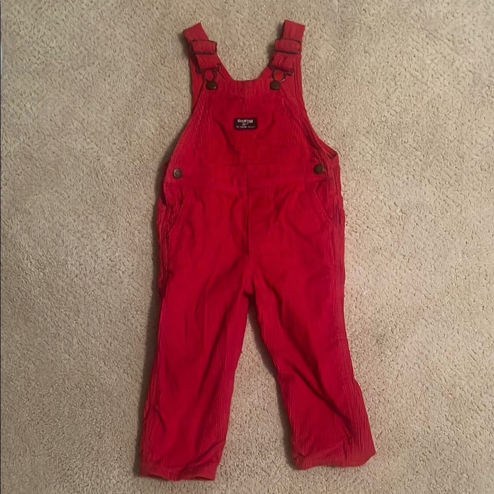 OshKosh B'gosh Red Corduroy Overalls